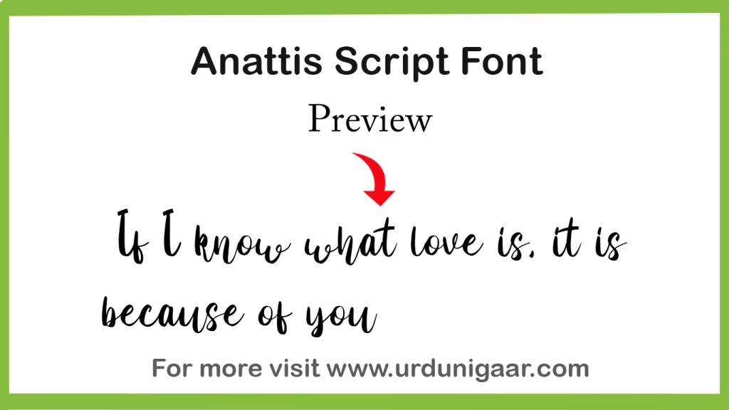 A thumbnail for anattis script font