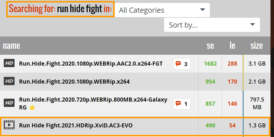 a image about Searching online for Run Hide Fight
